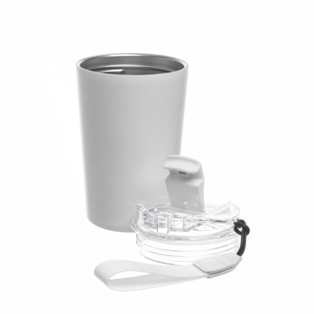 Термокружка 380 мл сталева Line Art Krit, вакуумна (білий) Термокружка 380 мл сталева Line Art Krit, вакуумна (білий)