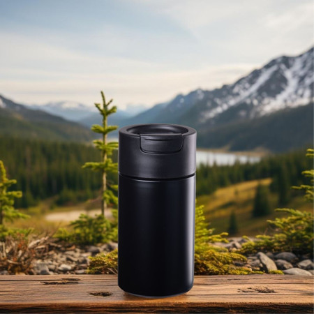 Термокружка 450 мл сталева Line Art Bogota, вакуумна (чорний)