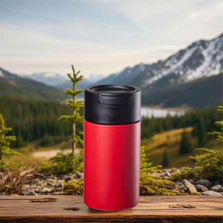 Термокружка 450 мл сталева Line Art Bogota, вакуумна (червоний)