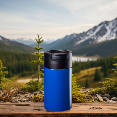 Термокружка 450 мл сталева Line Art Bogota, вакуумна (синій)