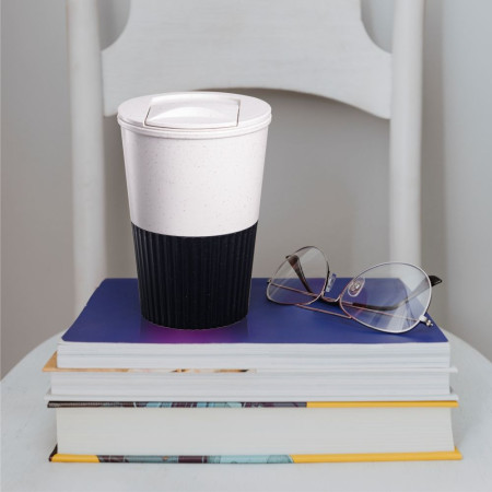 Термокружка 350 мл пластикова Line Art Eco Salta (чорний) Термокружка 350 мл пластикова Line Art Eco Salta (чорний)