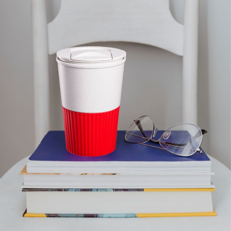 Термокружка 350 мл пластикова Line Art Eco Salta (червоний) Термокружка 350 мл пластикова Line Art Eco Salta (червоний)