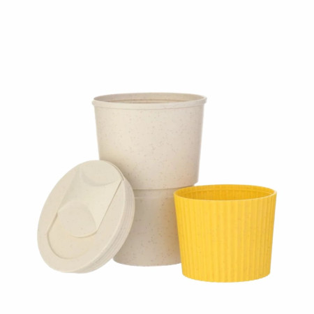 Термокружка 350 мл пластикова Line Art Eco Salta (жовтий) Термокружка 350 мл пластикова Line Art Eco Salta (жовтий)