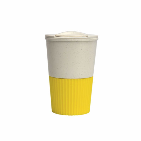 Термокружка 350 мл пластикова Line Art Eco Salta (жовтий) Термокружка 350 мл пластикова Line Art Eco Salta (жовтий)