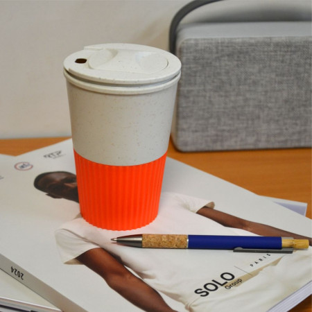 Термокружка 350 мл пластикова Line Art Eco Salta (помаранчевий)