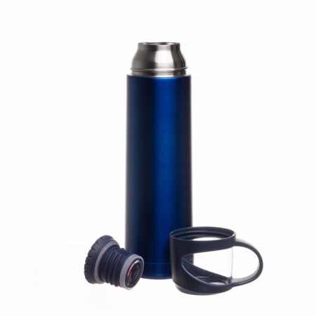 Термос 500 мл сталевий Line Art Borneo, вакуумний (синій)