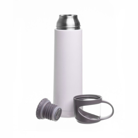 Термос 500 мл сталевий Line Art Borneo, вакуумний (білий)