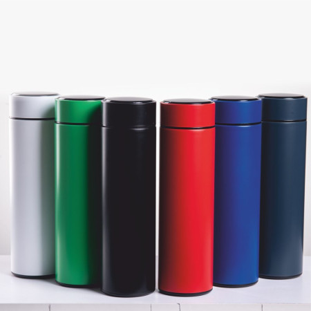 Термос 500 мл сталевий Line Art Cusco з індикатором температури, вакуумний (чорний)