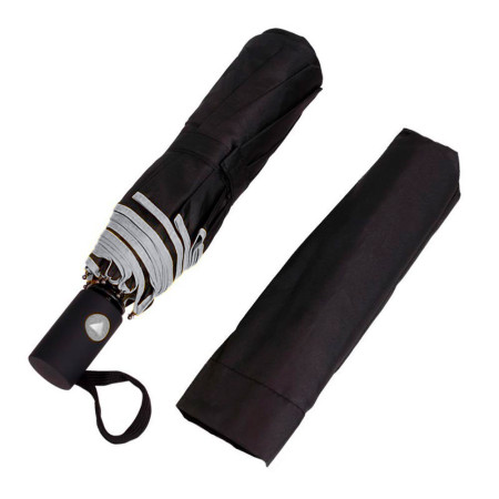 Парасоля складана напівавтоматична Bergamo Sky (сріблястий/чорний)