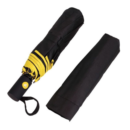 Парасоля складана напівавтоматична Bergamo Sky (чорний/жовтий)