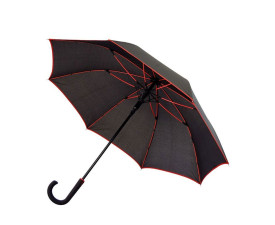 Парасоля-тростина напівавтоматична Line Art Line (чорний/червоний)