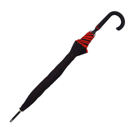 Парасоля-тростина напівавтоматична Line Art Line (чорний/червоний)