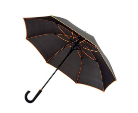 Парасоля-тростина напівавтоматична Line Art Line (чорний/помаранчевий)