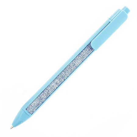 Ручка пластикова кулькова Bergamo Textile Pen (блакитний)