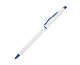 Ручка металева кулькова Bergamo (білий/синій)