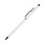 Ручка металева кулькова Bergamo (білий/зелений)