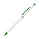 Ручка металева кулькова Bergamo (білий/зелений)