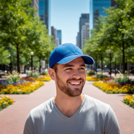 Кепка coFEE Turned sandwich (синій/білий)