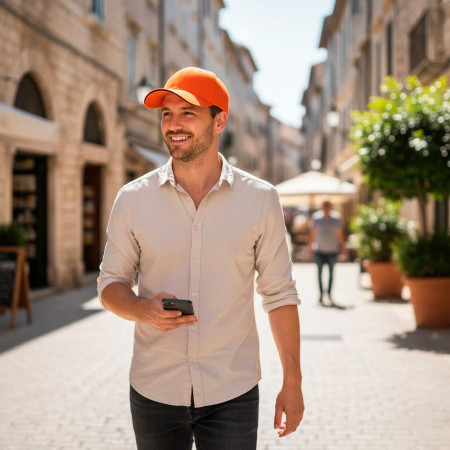 Кепка coFEE Classic sandwich (помаранчевий/чорний)