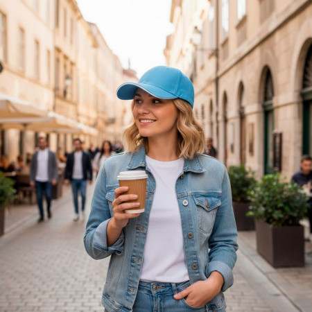 Кепка coFEE Classic sandwich (блакитний/білий)