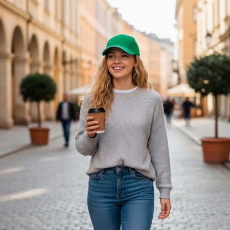 Кепка coFEE Classic sandwich (яскраво-зелений/білий)