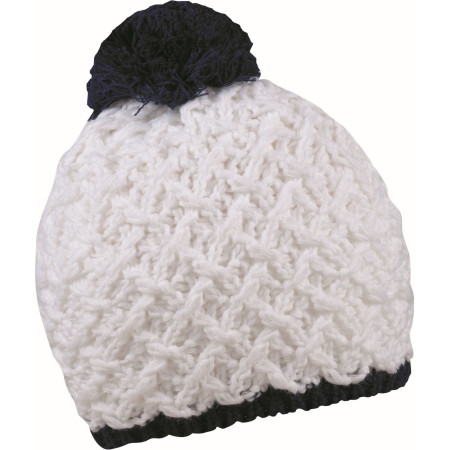 Шапка coFEE Rough style (білий/темно-синій)