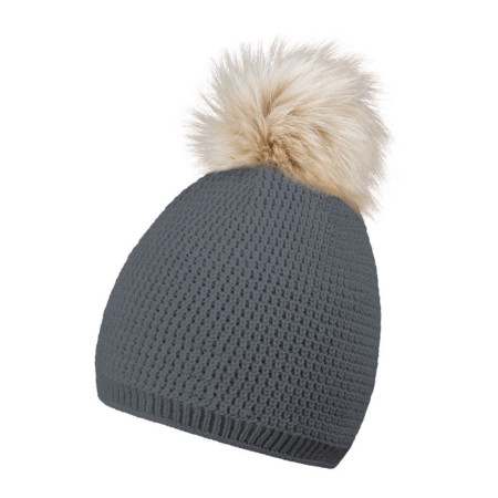 Шапка coFEE Smart fur (сірий/кремовий)