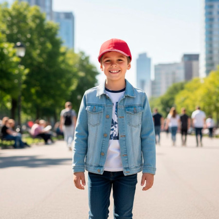 Кепка coFEE Child (червоний/бежевий)