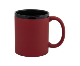 Керамічне горнятко двоколірне XENA 340 мл Soft-touch (червоний)
