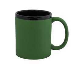 Керамічне горнятко двоколірне XENA 340 мл Soft-touch (зелений)