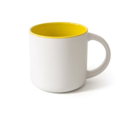 Керамічне горнятко матове SELENA 350 мл (біло-жовтий)