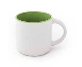 Керамічне горнятко матове SELENA 350 мл (біло-зелений)