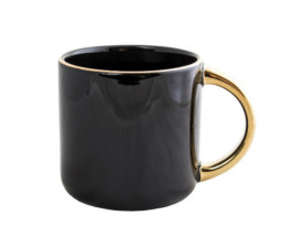 Керамічне горнятко OLYMPIA LUX 350 мл (чорний/золото) Керамічне горнятко OLYMPIA LUX 350 мл (чорний/золото)