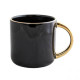 Керамічне горнятко OLYMPIA LUX 350 мл (чорний/срібло)