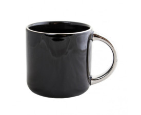 Керамічне горнятко OLYMPIA LUX 350 мл (чорний/срібло) Керамічне горнятко OLYMPIA LUX 350 мл (чорний/срібло)