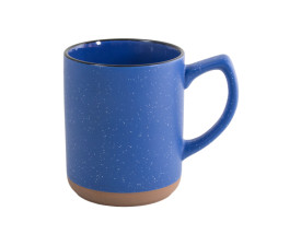 Керамічне горнятко SAHARA з чорним обідком, 320 мл (блакитний)