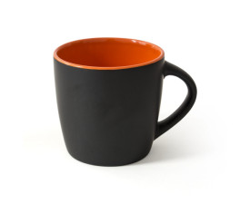 Керамічне горнятко матове ETNA 300 мл (чорно-помаранчевий)