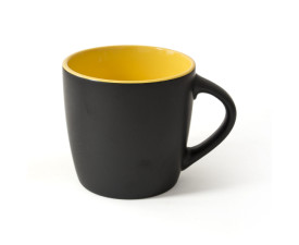Керамічне горнятко матове ETNA 300 мл (чорно-жовтий)