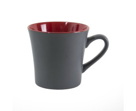 Керамічне горнятко MARCELA матове 360 мл (сіро-червоний) Керамічне горнятко MARCELA матове 360 мл (сіро-червоний)