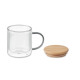 Горнятко FARBI 300 мл, скло, бамбук (сірий)