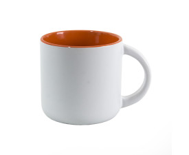 Керамічне горнятко матове SELENA 350 мл (біло-помаранчевий)