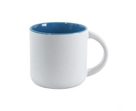 Керамічне горнятко матове SELENA 350 мл (біло-блакитний)