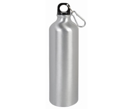 Фляга алюмінієва з карабіном для напоїв BIG TRANSIT 750 мл (срібний матовий)