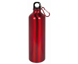 Фляга алюмінієва з карабіном для напоїв BIG TRANSIT 750 мл (червоний)
