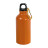 Фляга матова з карабіном STRETTO 400 мл, алюміній (помаранчевий)
