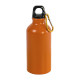 Фляга матова з карабіном STRETTO 400 мл, алюміній (помаранчевий)