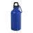 Фляга матова з карабіном STRETTO 400 мл, алюміній (синій)