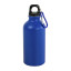Фляга матова з карабіном STRETTO 400 мл, алюміній (синій)