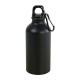 Фляга матова з карабіном STRETTO 400 мл, алюміній (чорний)