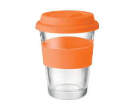 Стакан ASTOGLASS 350 мл, скло, силікон (помаранчевий) Стакан ASTOGLASS 350 мл, скло, силікон (помаранчевий)
